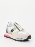Blauer – Retro-Sneaker aus Veloursleder mit Neonakzent
