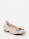 Semler – Ballerinas aus Nubukleder in Beige