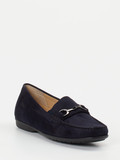 Sioux – Mokassin-Slipper aus Veloursleder Dunkelblau