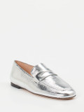 Konstantin Starke – Loafer aus Metallicleder silber