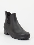 Fischer – Gummistiefelette aus mattem Synthetik schwarz