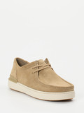 Clarks – Mokassin-Halbschuh aus Veloursleder Sandbeige