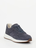 Geox – Retro-Sneaker aus Kalbleder in Dunkelblau
