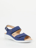 Finn Comfort – Sandalen aus Nubukleder in Blau