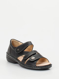 Finn Comfort – Komfortsandale aus Kalbleder Schwarz