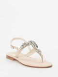 Konstantin Starke – Zehentrenner aus Glattleder Beige
