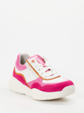 Xsensible – Chunky Sneaker aus Velour/Leder in Pink