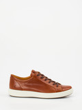 Ecco – Sneaker aus Kalbleder in Cognacbraun