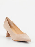 Maripé – Pumps aus Veloursleder in Beige