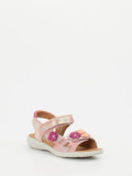 Ricosta – Klettsandale aus geprägtem Leder rosa