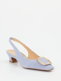 Maripé - Slingpumps aus Veloursleder in blau