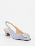 Maripé – Slingback-Pumps aus Veloursleder lavendelblau