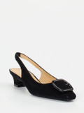 Maripé – Slingback-Pumps aus Veloursleder schwarz