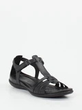 Ecco - Sandale aus Kalbleder in schwarz