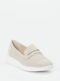 Solidus – Slipper aus Veloursleder in Cremebeige