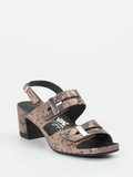 Vital - Sandale aus geprägtes Leder in beige