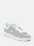 Lacoste – Sneaker aus Veloursleder in Hellgrau