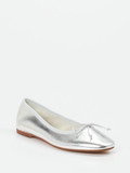 Andrea Puccini – Ballerinas aus Metallicleder in Silber