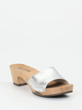 Softclox - Pantolette aus Metallic in silber