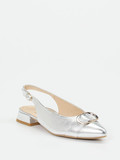 Paul Green – Slingpumps aus Metallicleder in Silber