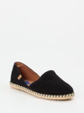 Verbenas – Espadrilles aus Veloursleder schwarz