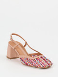 Andrea Puccini – Slingback-Pumps aus Flechtleder multi