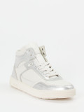 Sioux – High-Top Sneaker aus Metallicleder Offwhite
