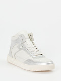 Sioux – High-Top Sneaker aus Metallicleder Offwhite