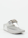 FitFlop – Zehentrenner aus Kalbleder in Silber