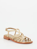 Pons Quintana – Sandalen aus Metallic-Leder goldfarben