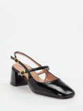 Konstantin Starke – Slingback-Pumps aus Lackleder schwarz