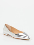 Konstantin Starke – Ballerinas aus Metallicleder silber