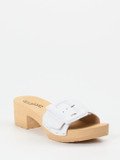 Softclox – Clogs aus Lammleder mit Holzsohle Weiß