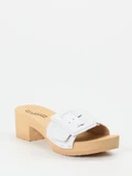 Softclox – Clogs aus Lammleder mit Holzsohle Weiß