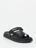 Steve Madden – Slides aus Kalbleder schwarz