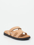 Steve Madden – Slides aus Veloursleder beige
