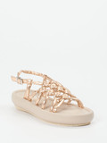 Patrizia Bonfanti – Keilsandalette aus Lammleder Roségold