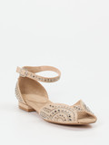 Andrea Puccini – Zehensandalen aus Textil mit Strass