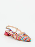 Maripé – Slingbacks aus Metallicleder multicolor
