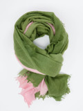 Simone Bruns – Schal aus Feinstrick in Moosgrün