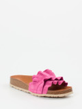 Verbenas – Pantolette aus Veloursleder Pink