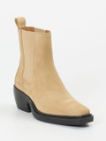 Copenhagen – Chelsea Boots aus Veloursleder Sandbeige