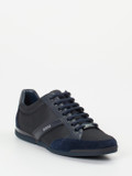Boss – Sneaker aus Synthetik und Veloursleder Dunkelblau