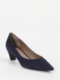 Konstantin Starke – Pumps aus Veloursleder Dunkelblau