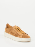 Santoni – Sneaker aus Veloursleder cognacbraun