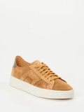 Santoni – Sneaker aus Veloursleder cognacbraun