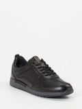 Sioux – Sneaker aus geprägtem Leder schwarz