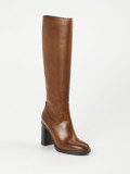 Konstantin Starke – Kniehohe Stiefel aus Kalbleder Cognac