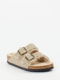 Birkenstock – Pantolette aus Veloursleder sandbeige