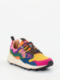 Flower Mountain – Sneaker aus Veloursleder und Textil Multicolor